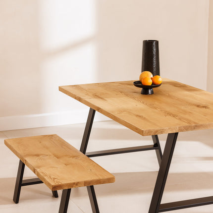 John Lewis Calia Style Industrial Reclaimed Dining Table A Frame Steel Legs Cotswold