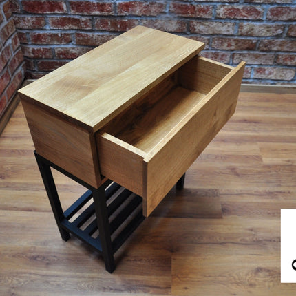 Oak loft console with drawer Mavis