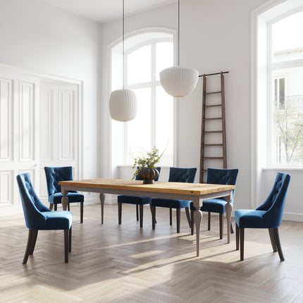 Lili Oak Farmhouse Dining Table