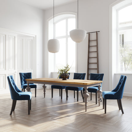Cloe Oak Farmhouse Dining Table