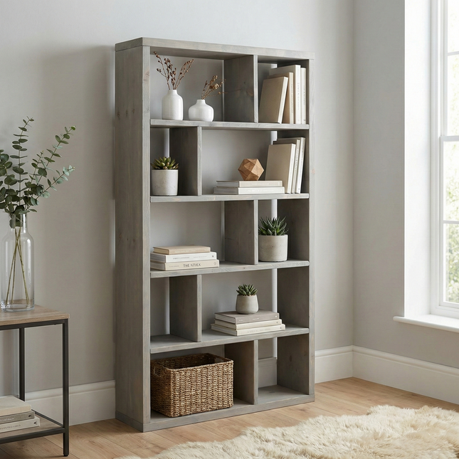 Rustic Bookcase Handmade Industrial Style Bookcase Bookshelf Storage Unit Cabinet 1016