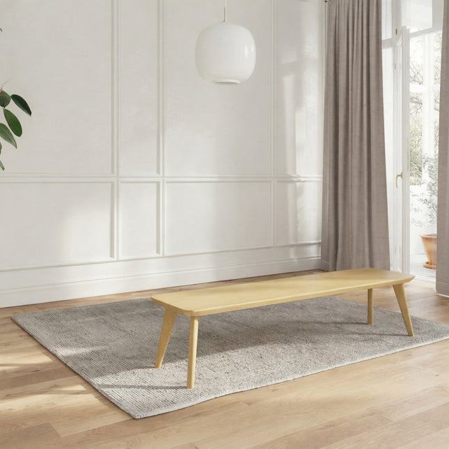 Solid Oak Dining Bench Wooden Pin Legs 0106