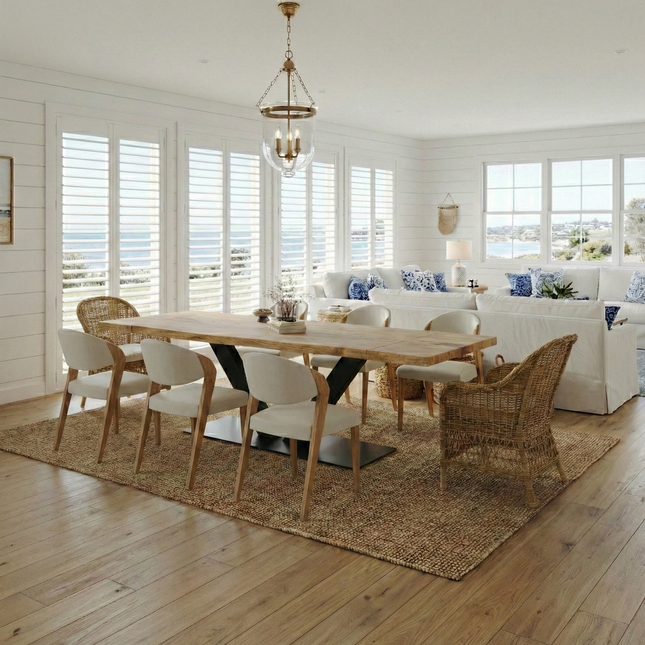 Dining Table Live Edge Extendable 2-Sides Dining Table Kitchen Industrial Rustic Wood, V Steel Base