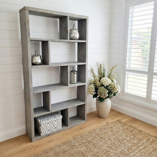 Rustic Bookcase Handmade Industrial Style Bookcase Bookshelf Storage Unit Cabinet 1016