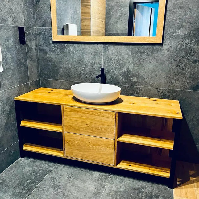 MATT loft oak bathroom cabinet