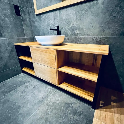 MATT loft oak bathroom cabinet
