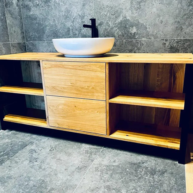 MATT loft oak bathroom cabinet