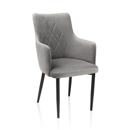 Dining Chair Megan with armrest and metal legs