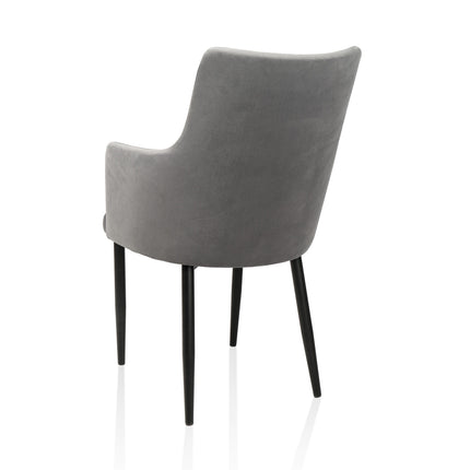 Dining Chair Megan with armrest and metal legs
