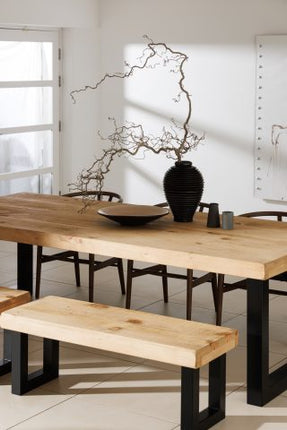 Grantham Dining Table 112cm Wide Chunky Frame Legs