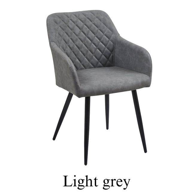Set of 2  Dining Chairs PU Leather Orby - Grey