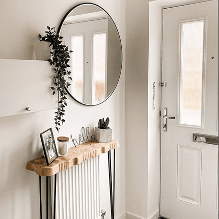 Rustic Console Table With Hairpin Legs 19cm Depth