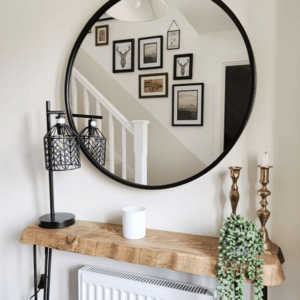 Rustic Console Table With Hairpin Legs 19cm Depth