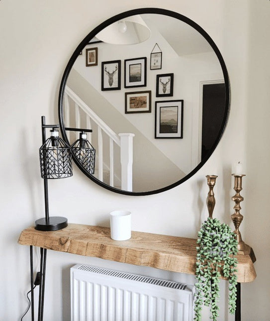 Rustic Console Table With Hairpin Legs 19cm Depth