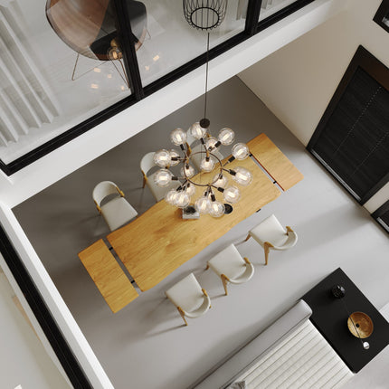 Live Edge Rustic Dining Table with X Frame Steel Legs Cotswold