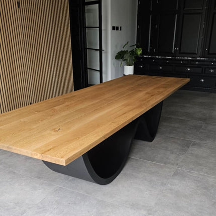Oak Modern Dining Table Wave 061