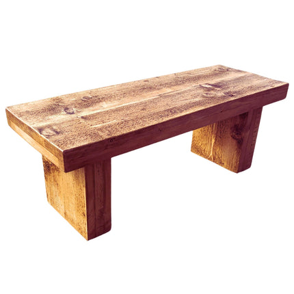 Grantham Thick Dining Industrial Dining Bench Wooden Base LEGS Industrial