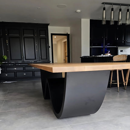 Oak Modern Dining Table Wave 061