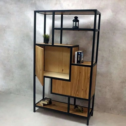 Solid Oak Loft Bookcase Staff