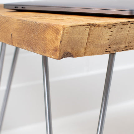 Rustic Live Edge Coffee Table With Hairpin Legs