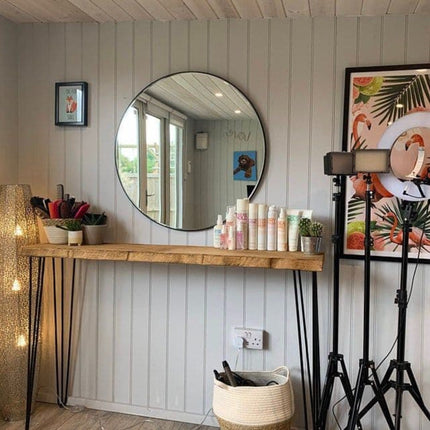 Freestanding Rustic Console Table With Hairpin Legs 24cm Depth