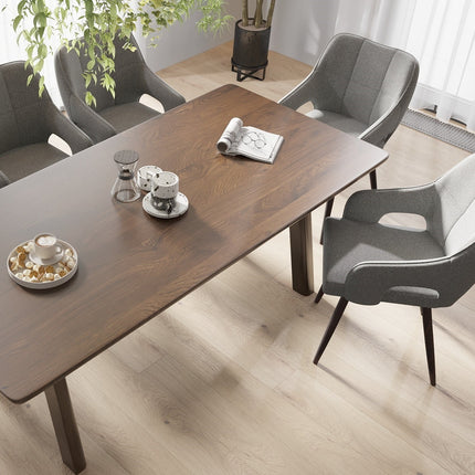 HARDWOOD Solid Oak Dining Table with Wooden Legs – CLAR 051