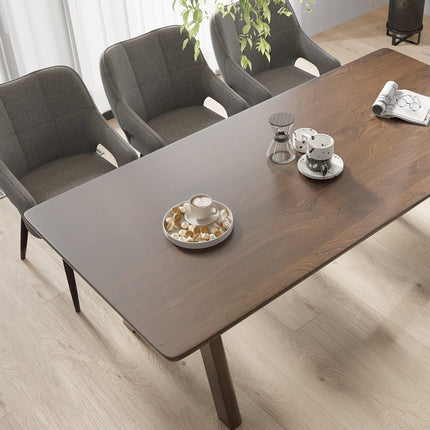 HARDWOOD Solid Oak Dining Table with Wooden Legs – CLAR 051