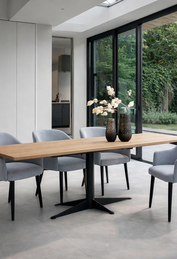 <h2><strong>Sturdy custom oak table</strong></h2>