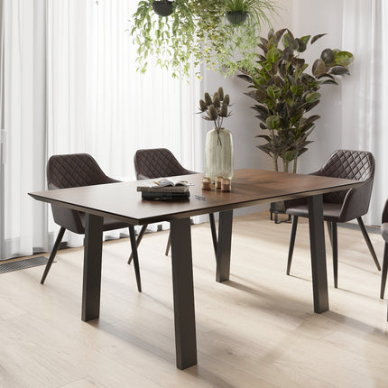 Set of 2  Dining Chairs PU Leather Orby