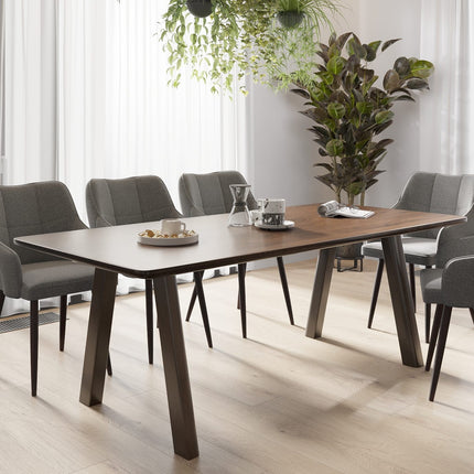 HARDWOOD Solid Oak Dining Table with Wooden Legs – CLAR 051