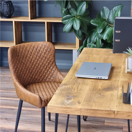 Rustic Desk with Hairpin Industrial Metal Legs