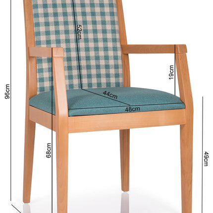 Dining Chair Amaro with Armrest