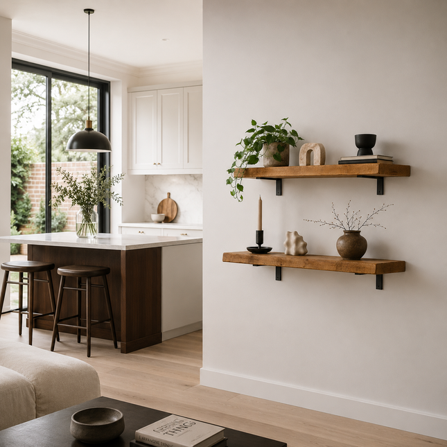 Brigg Straight Edge Rustic Shelf Non Lipped Shaped Bracket