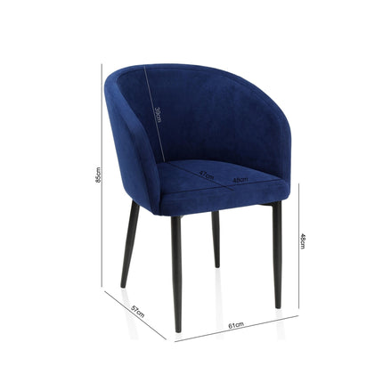 Dining chair Branston with metal legs