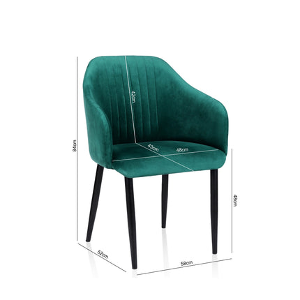 Dining chair Caleb with metal legs