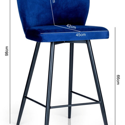 Bar Stools Cleo with black metal base