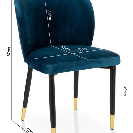 Dining Chair Cleo with metal legs