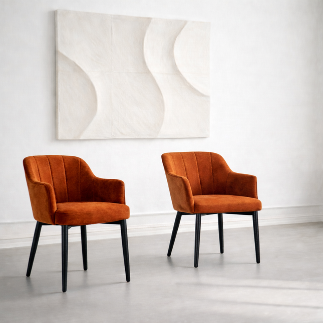 Chloe swivel chair with metal legs