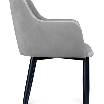 Chloe swivel chair with metal legs