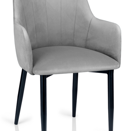 Chloe swivel chair with metal legs