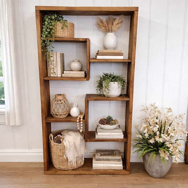 Rustic Bookcase Handmade Industrial Style Bookcase Bookshelf Storage Unit Cabinet 1012