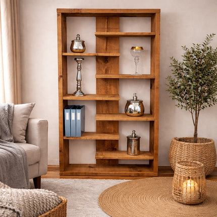 Rustic Bookcase Handmade Industrial Style Bookcase Bookshelf Storage Unit Cabinet 1010