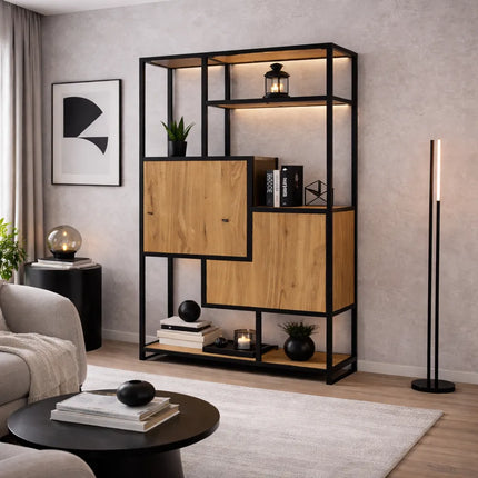 Solid Oak Loft Bookcase Staff