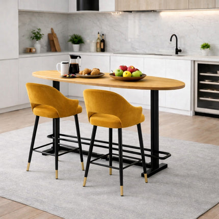 Winthorpe Oak Modern Breakfast Bar