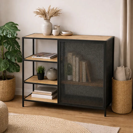 Solid oak bookcase Julie