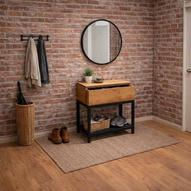 Oak loft console with drawer Mavis