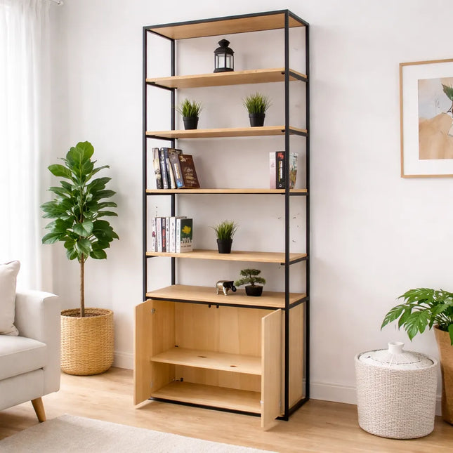 Oak Bookcase with oak wood elements ART