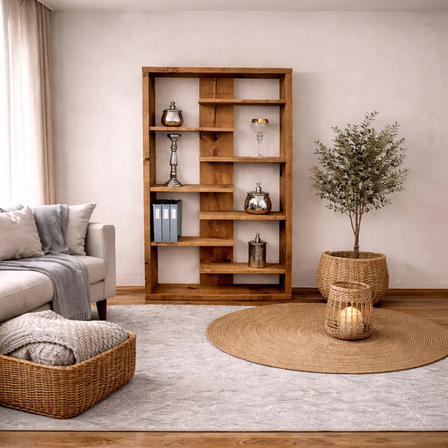 Rustic Bookcase Handmade Industrial Style Bookcase Bookshelf Storage Unit Cabinet 1010