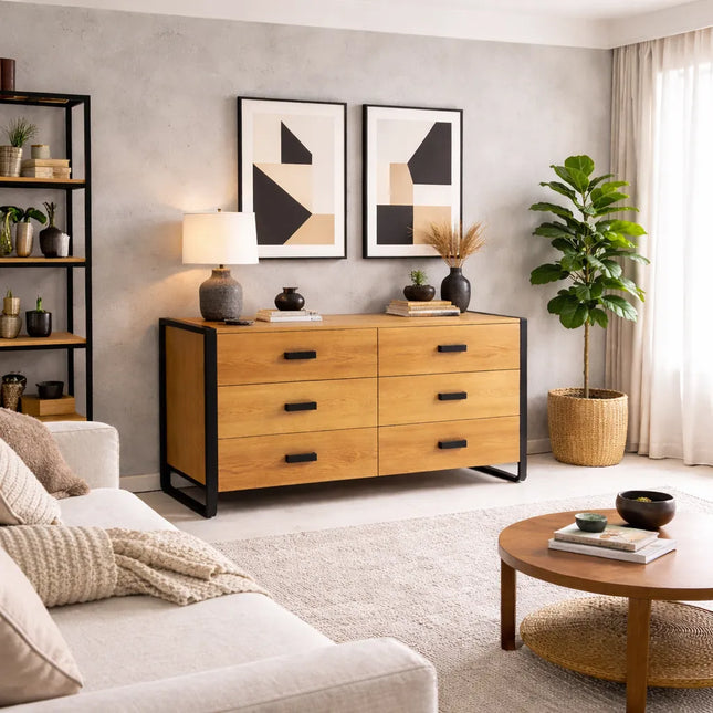 Oak spacious loft chest of drawers Sibsey