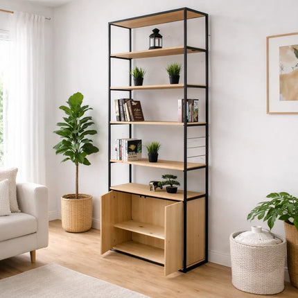 Oak Bookcase with oak wood elements ART